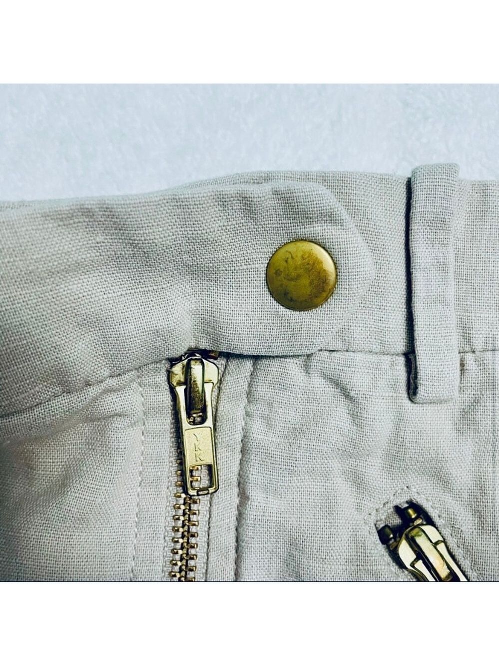 J. Crew Tan Beige Linen Utility Skirt - Picture 8 of 15